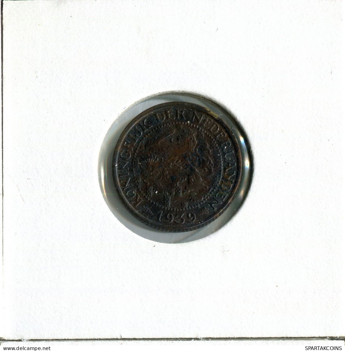 1 CENT 1939 NÉERLANDAIS NETHERLANDS Pièce #AU281.F.A - 1 Centavos