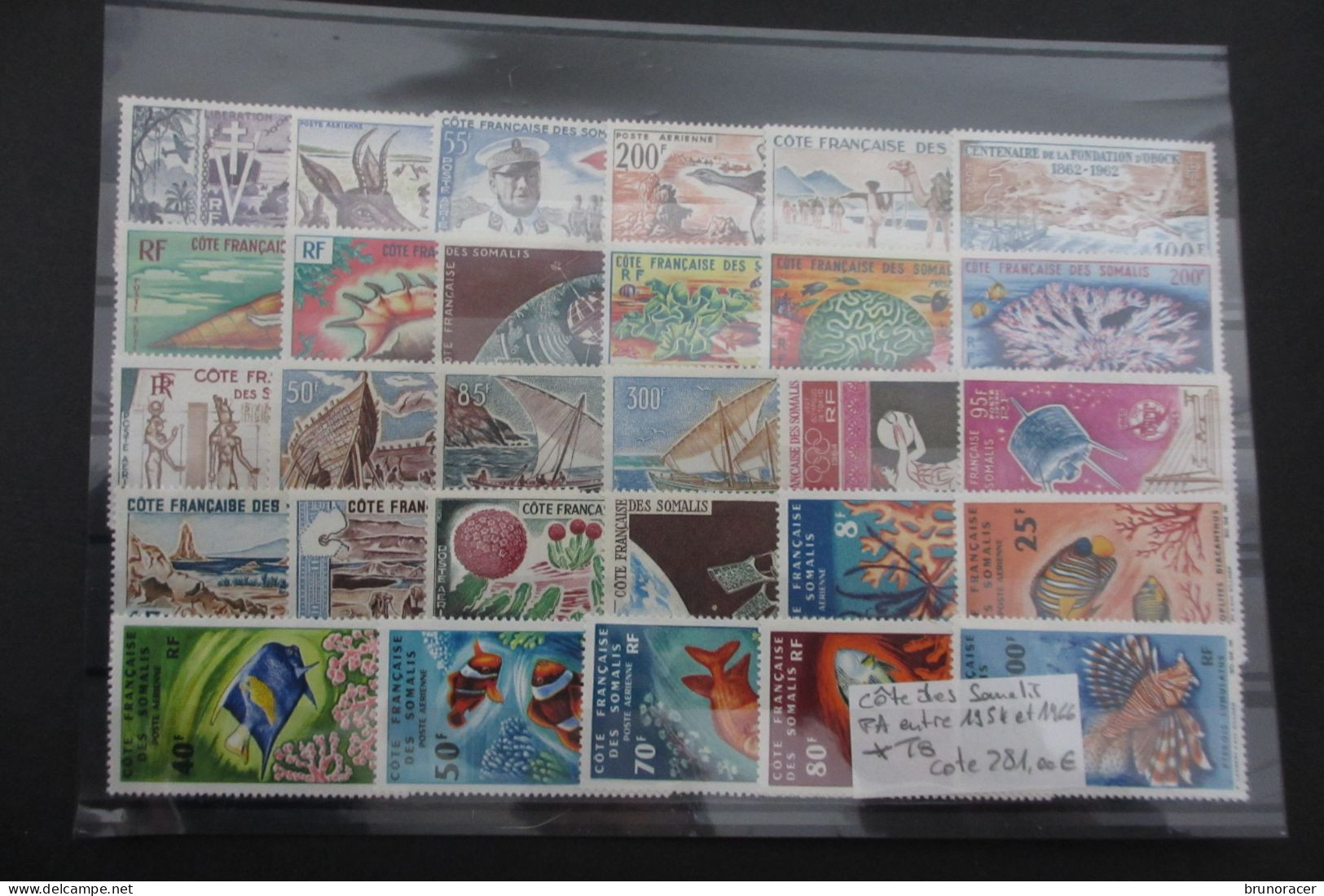 COTE DES SOMALIS LOT POSTE AERIENNE ENTRE  1954 Et 1956 NEUF* TB COTE 281 EUROS  VOIR SCANS - Unused Stamps