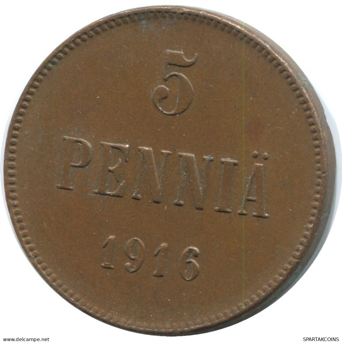 5 PENNIA 1916 FINNLAND FINLAND Münze RUSSLAND RUSSIA EMPIRE #AB133.5.D.A - Finnland