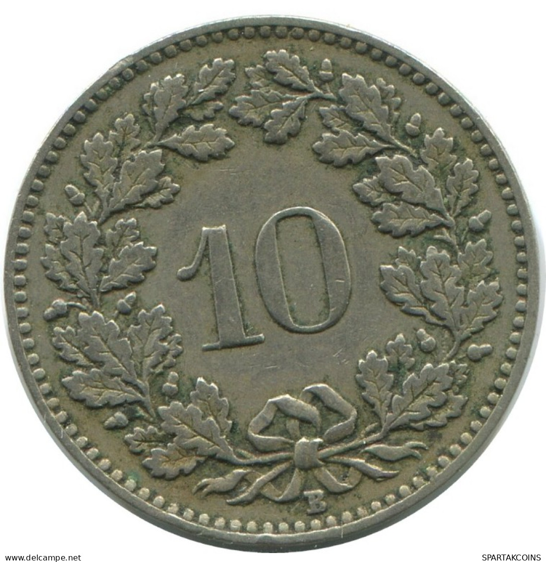 10 RAPPEN 1921 B SUIZA SWITZERLAND Moneda HELVETIA #AD951.2.E.A - Andere & Zonder Classificatie