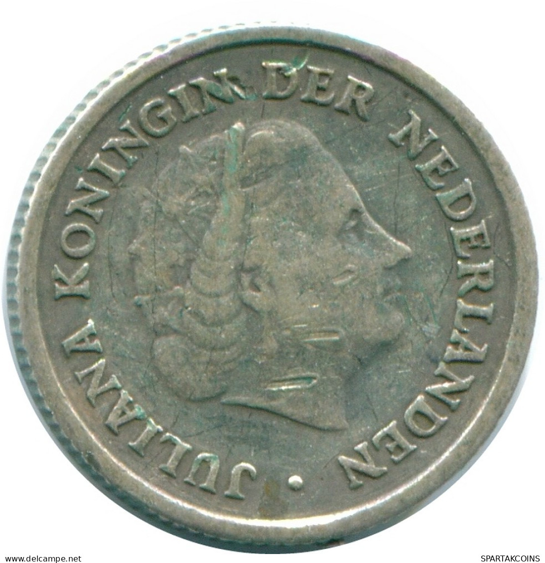 1/10 GULDEN 1956 ANTILLAS NEERLANDESAS PLATA Colonial Moneda #NL12116.3.E.A - Netherlands Antilles