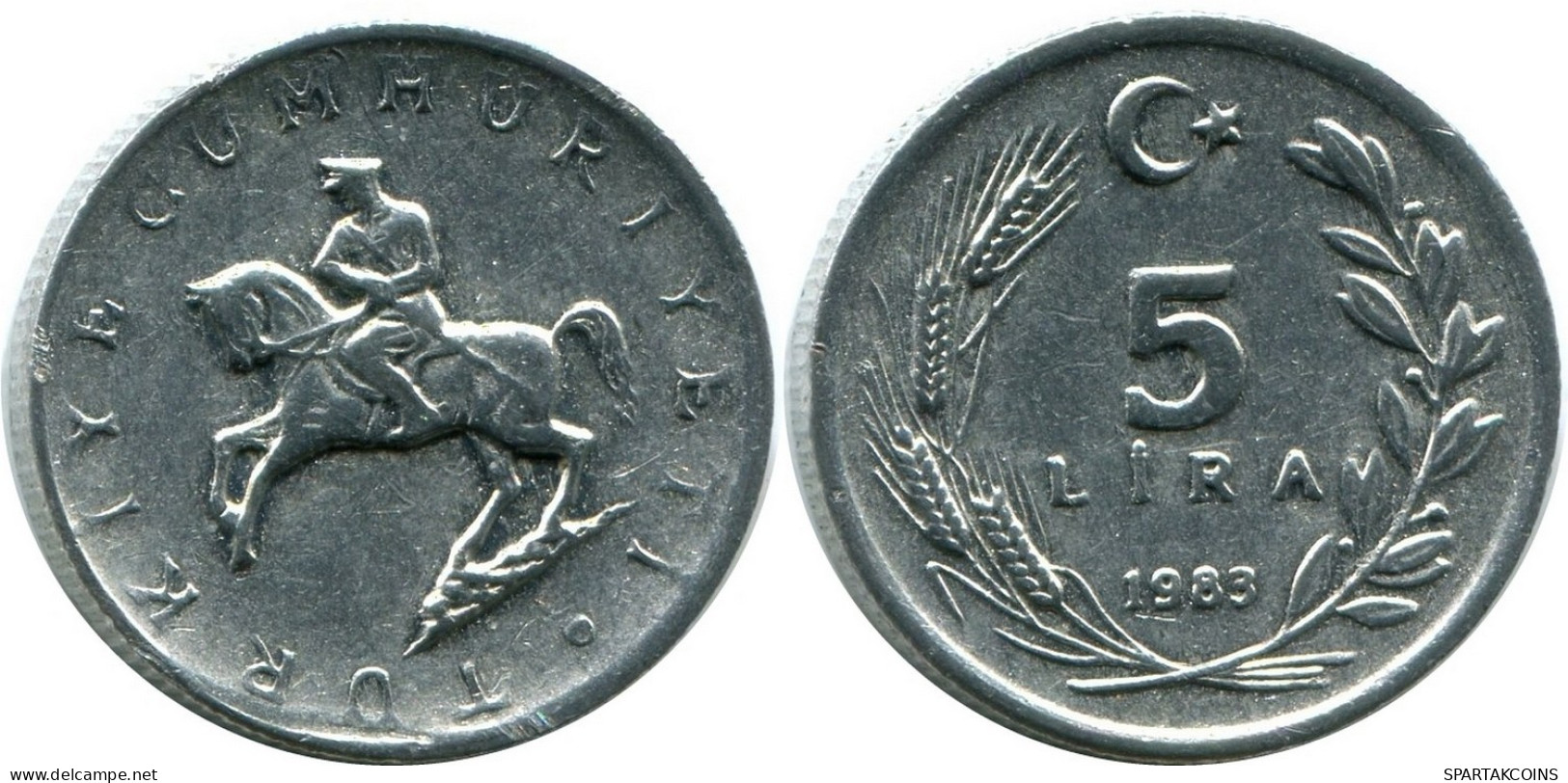 5 LIRA 1983 TURKEY UNC Coin #M10309.U.A - Turkije