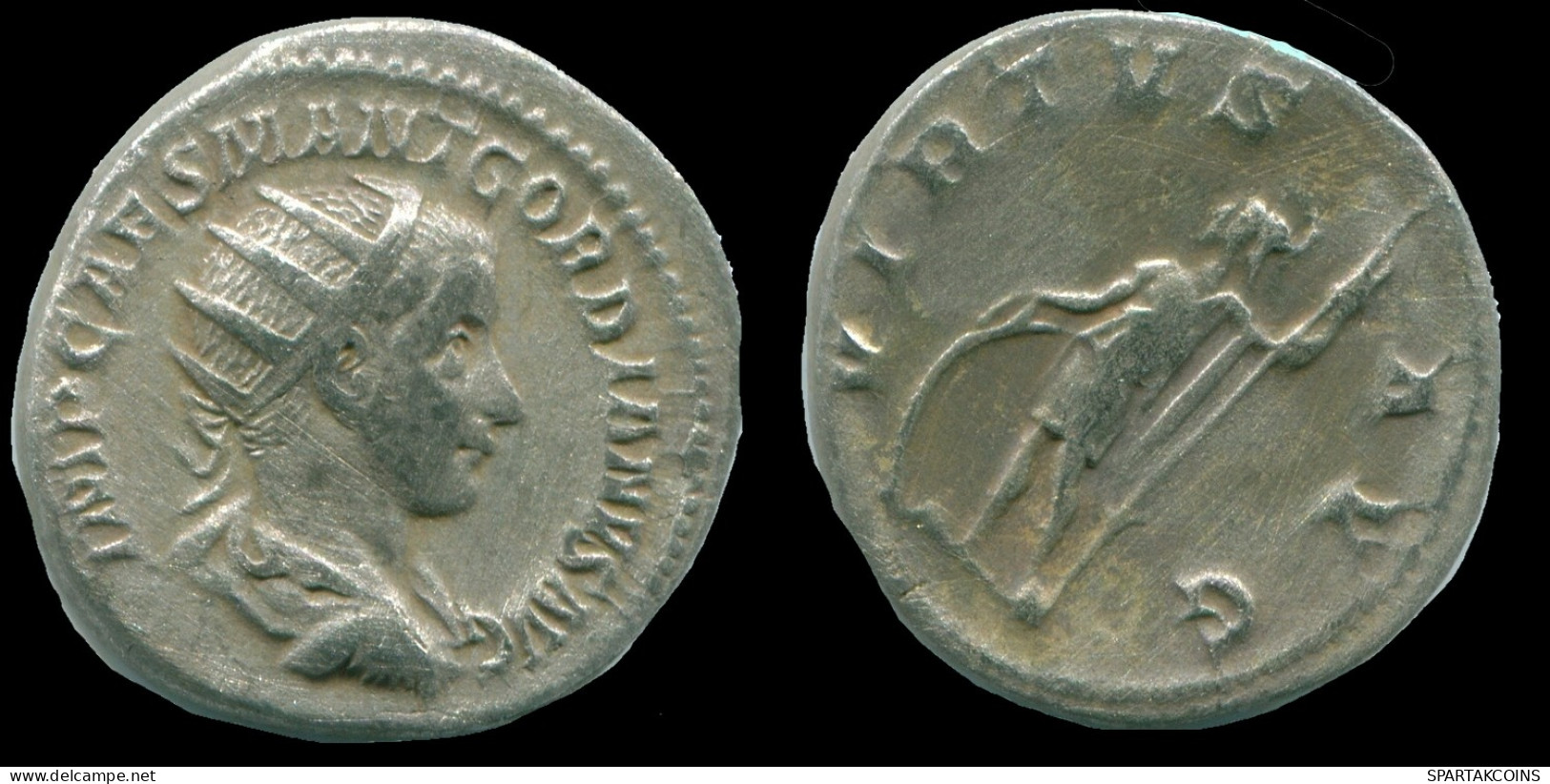 GORDIAN III AR ANTONINIANUS ROME AD 238 5TH OFFICINA VIRTVS AVG #ANC13129.43.D.A - The Military Crisis (235 AD Tot 284 AD)