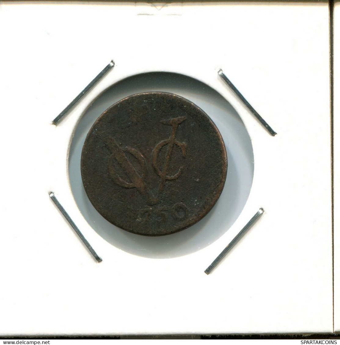 1750 HOLLAND VOC DUIT IINDES NÉERLANDAIS NETHERLANDS NEW YORK COLONIAL PENNY #VOC2649.7.F.A - Dutch East Indies