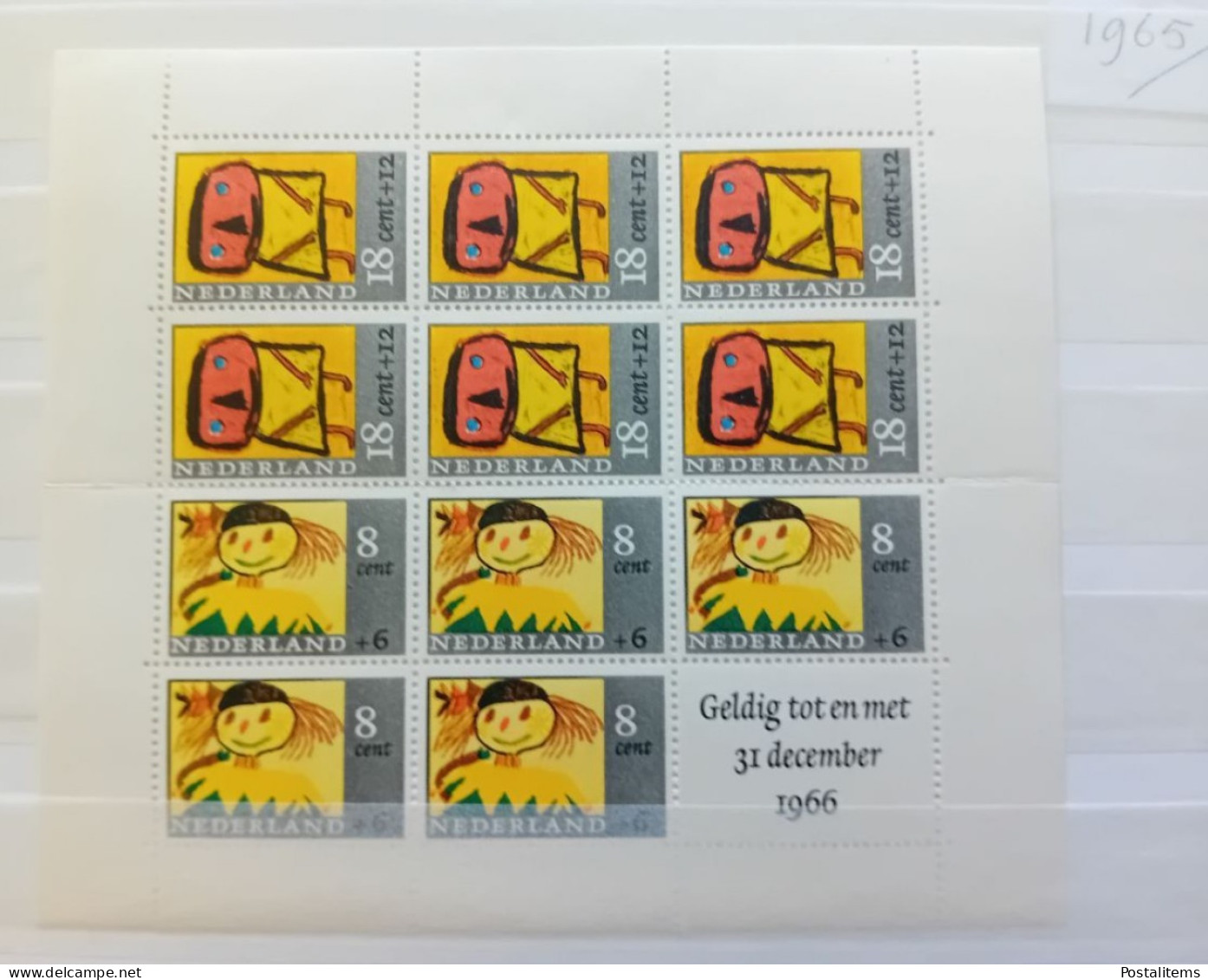 1965 Blok Kinderzegels NVPH 854 - Bloks