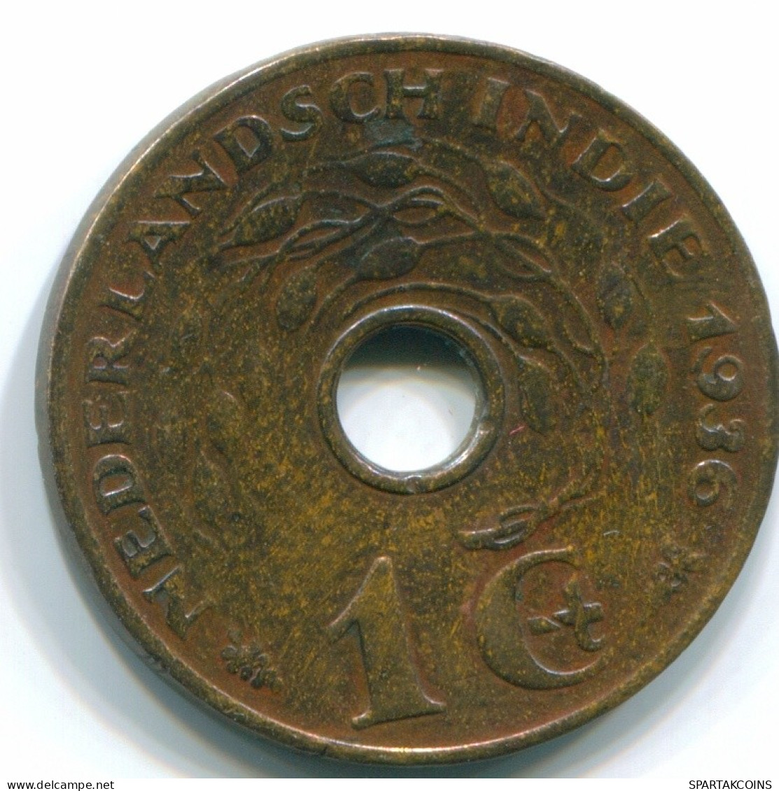 1 CENT 1938 INDES ORIENTALES NÉERLANDAISES INDONÉSIE Bronze Colonial Pièce #S10273.F.A - Indes Neerlandesas