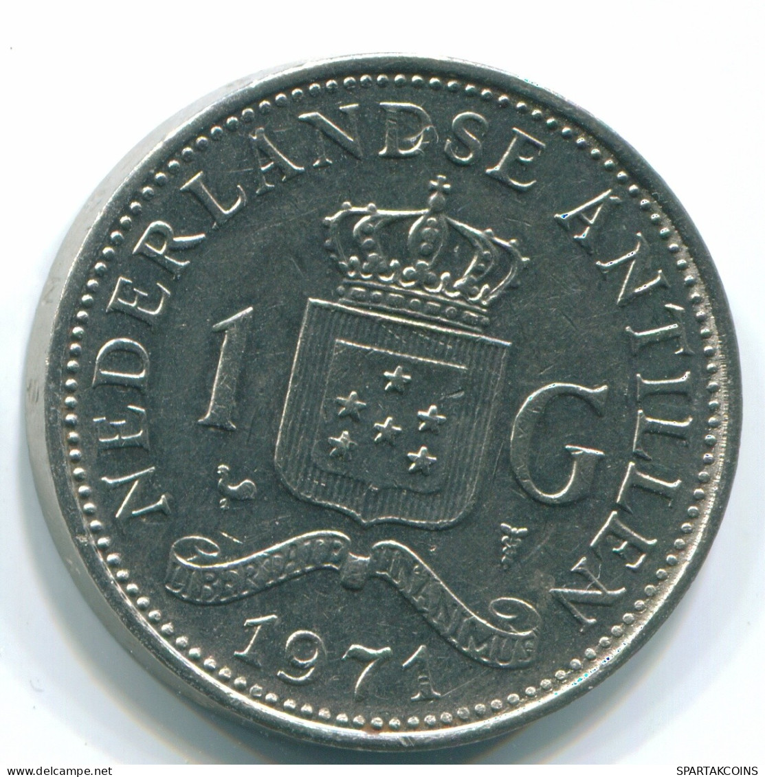 1 GULDEN 1971 NIEDERLÄNDISCHE ANTILLEN Nickel Koloniale Münze #S11969.D.A - Antilles Néerlandaises