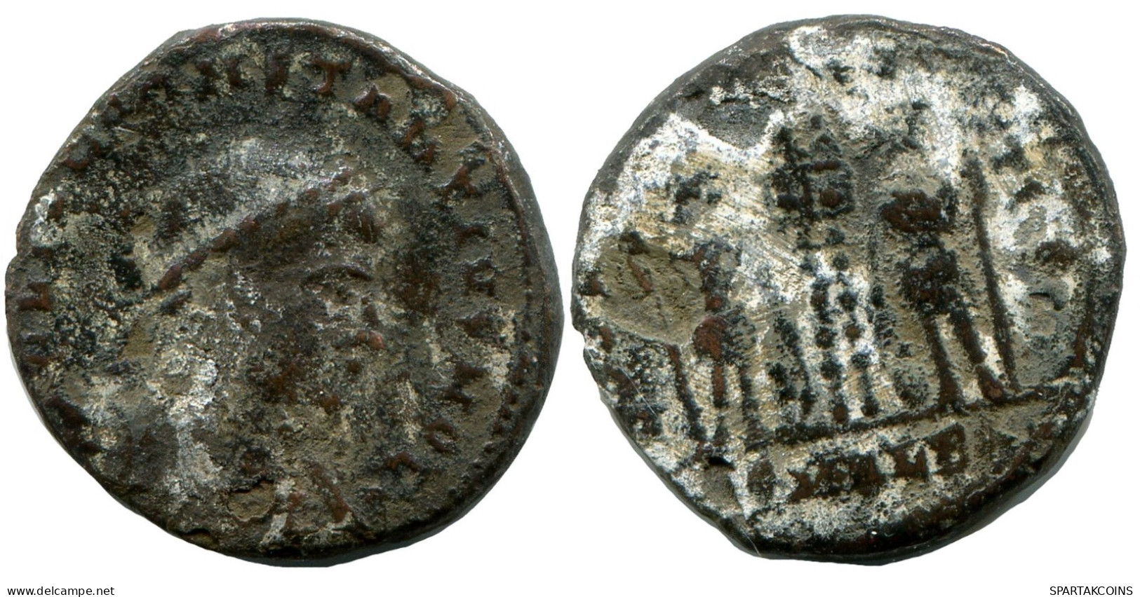 CONSTANTIUS II MINTED IN ALEKSANDRIA FOUND IN IHNASYAH HOARD #ANC10446.14.U.A - The Christian Empire (307 AD To 363 AD)