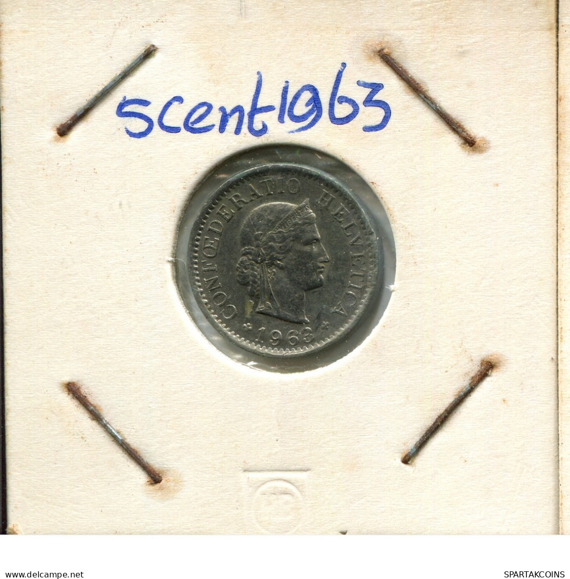 5 RAPPEN 1963 B SWITZERLAND Coin #AX930.3.U.A - Other & Unclassified