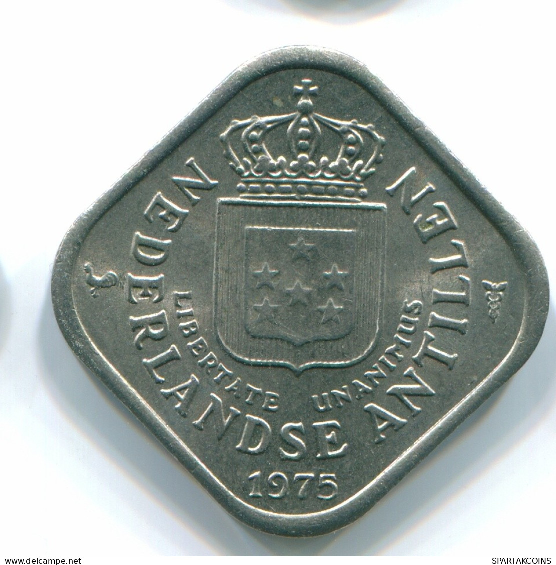 5 CENTS 1975 ANTILLAS NEERLANDESAS Nickel Colonial Moneda #S12228.E.A - Nederlandse Antillen