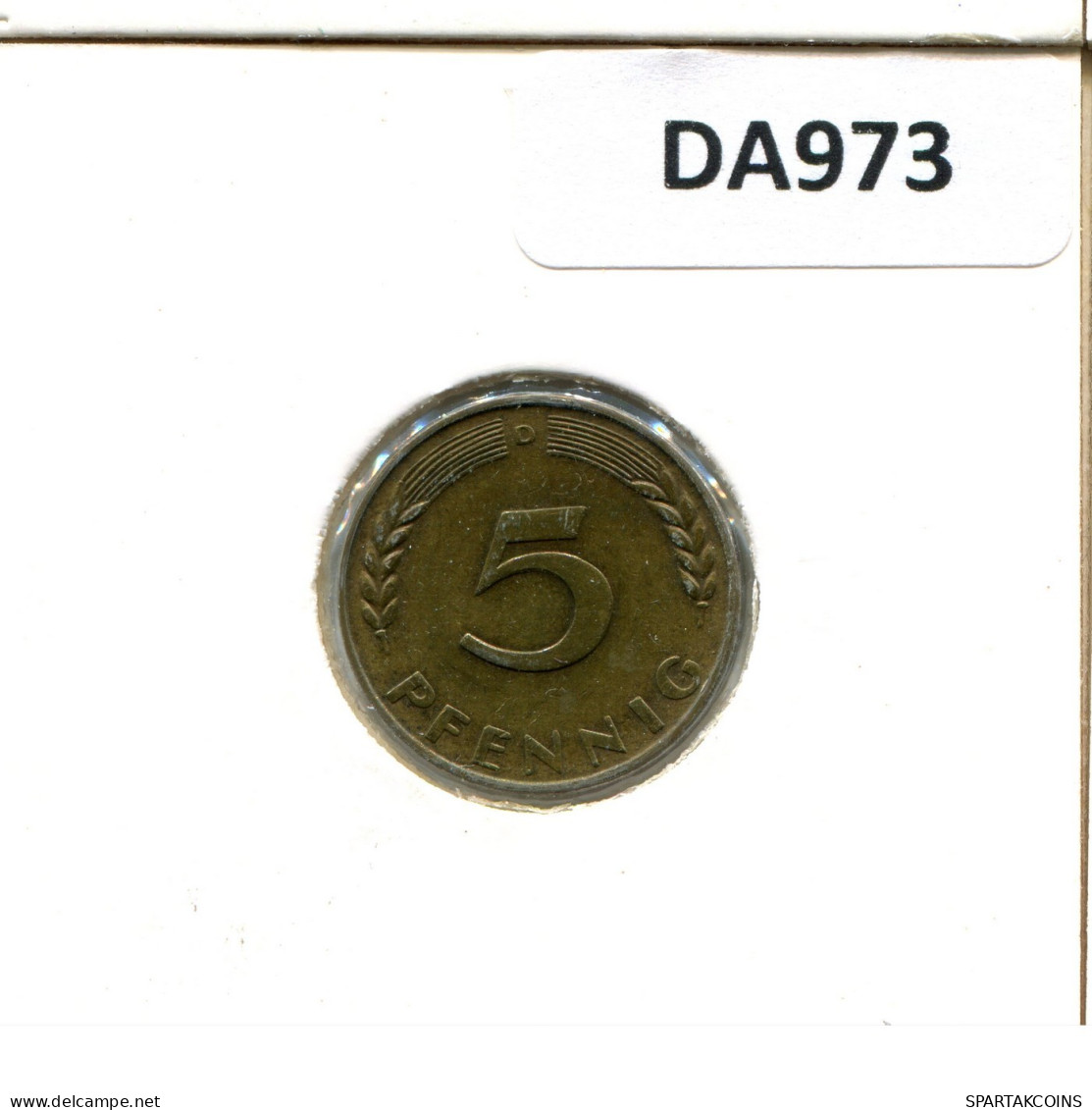 5 PFENNIG 1950 D WEST & UNIFIED GERMANY Coin #DA973.U.A - 5 Pfennig