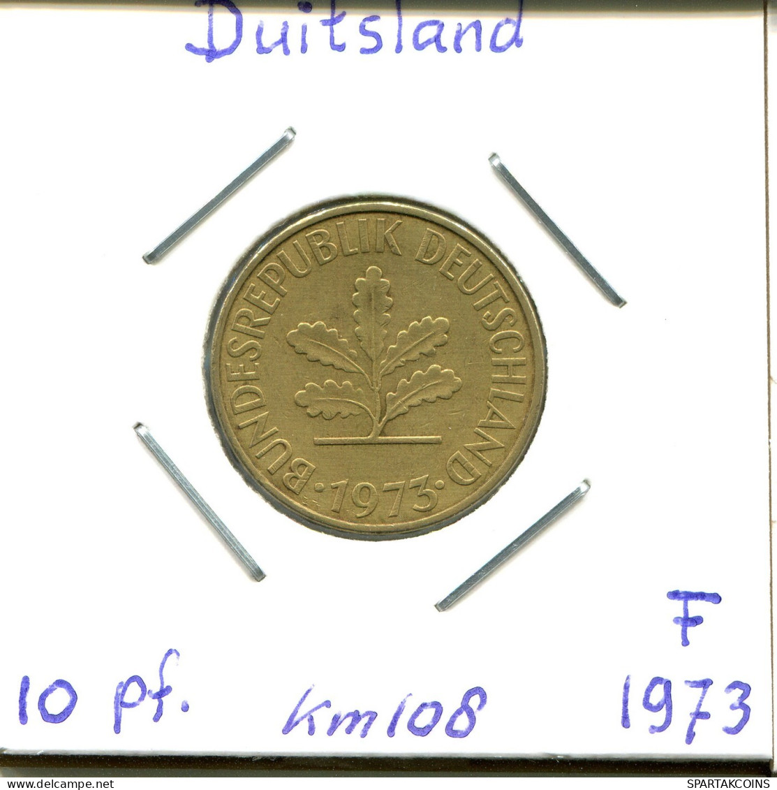 10 PFENNIG 1973 F WEST & UNIFIED GERMANY Coin #DB404.U.A - 10 Pfennig