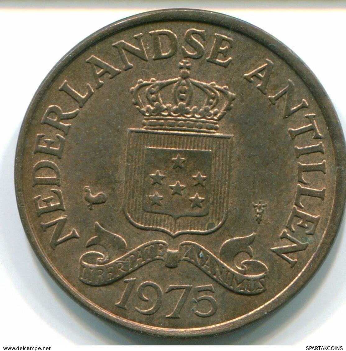 2 1/2 CENT 1975 ANTILLAS NEERLANDESAS Bronze Colonial Moneda #S10521.E.A - Netherlands Antilles