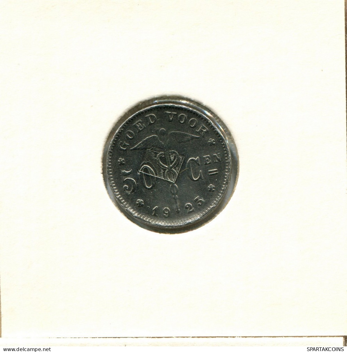 50 CENTIMES 1923 DUTCH Text BÉLGICA BELGIUM Moneda #BB154.E.A - 50 Cents