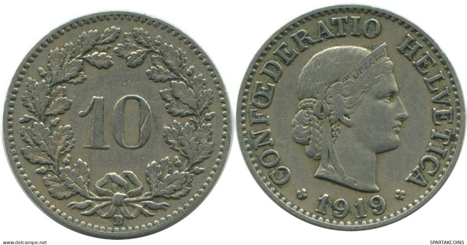 10 RAPPEN 1919 B SWITZERLAND Coin HELVETIA #AD955.2.U.A - Autres & Non Classés