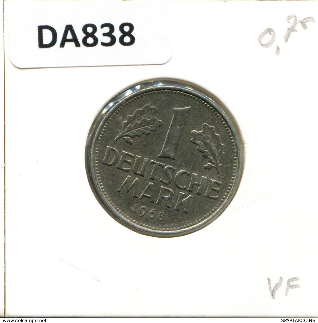 1 DM 1968 F BRD ALEMANIA Moneda GERMANY #DA838.E.A - 1 Marco