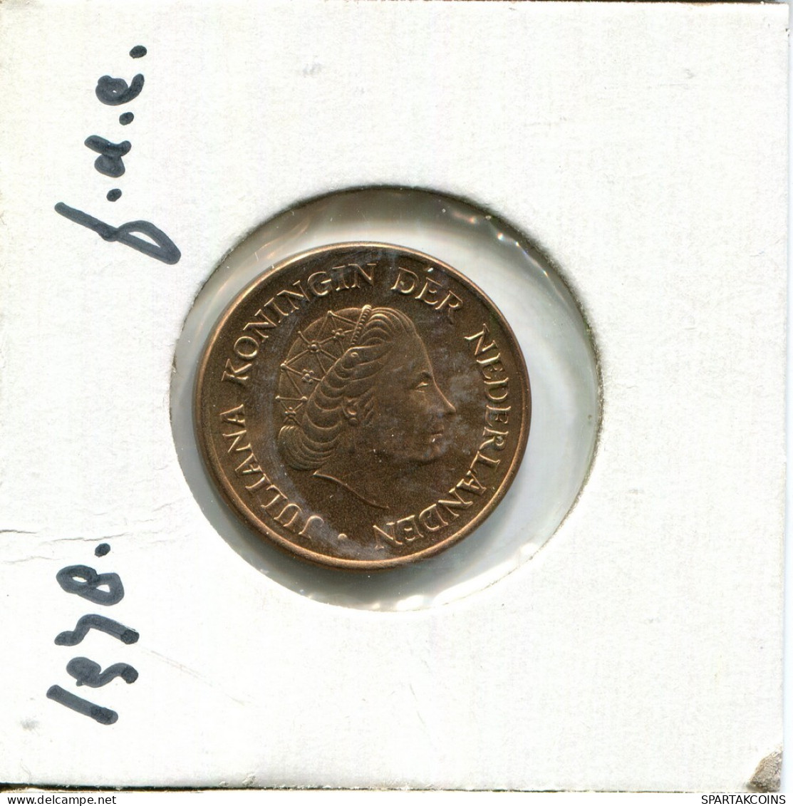 5 CENTS 1978 NETHERLANDS Coin #AU441.U.A - 1948-1980 : Juliana