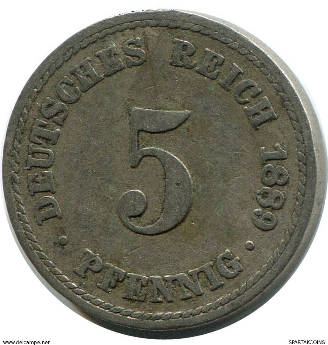 5 PFENNIG 1889 A GERMANY Coin #DB192.U.A - 5 Pfennig