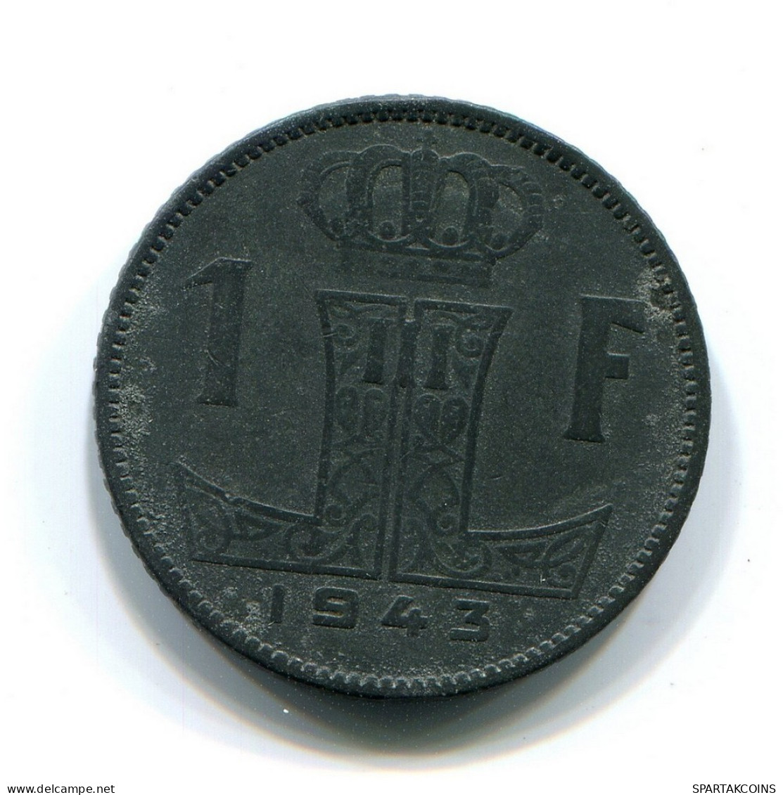 1 FRANC 1943 BELGIQUE-BELGIE BELGIEN BELGIUM Münze #BB405.D.A - 1 Franc