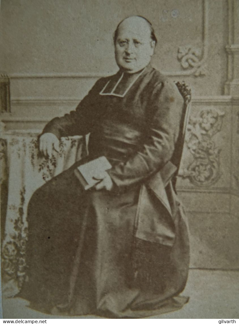 Photo Cdv Richou à Orléans - Religion, Prêtre, Curé, Second Empire Ca 1880 L442 - Alte (vor 1900)