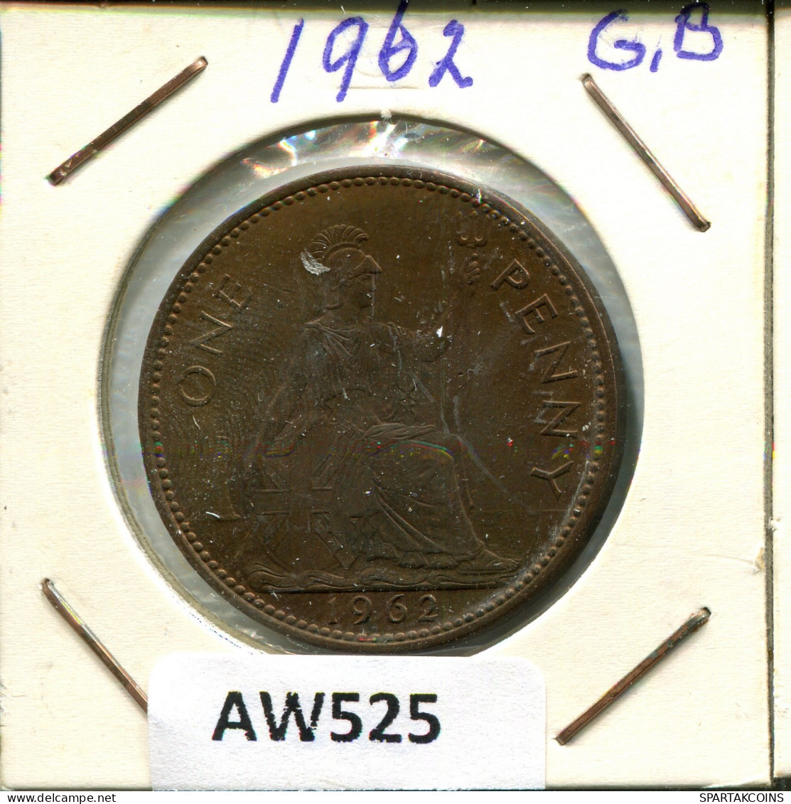 PENNY 1962 UK GROßBRITANNIEN GREAT BRITAIN Münze #AW525.D.A - D. 1 Penny