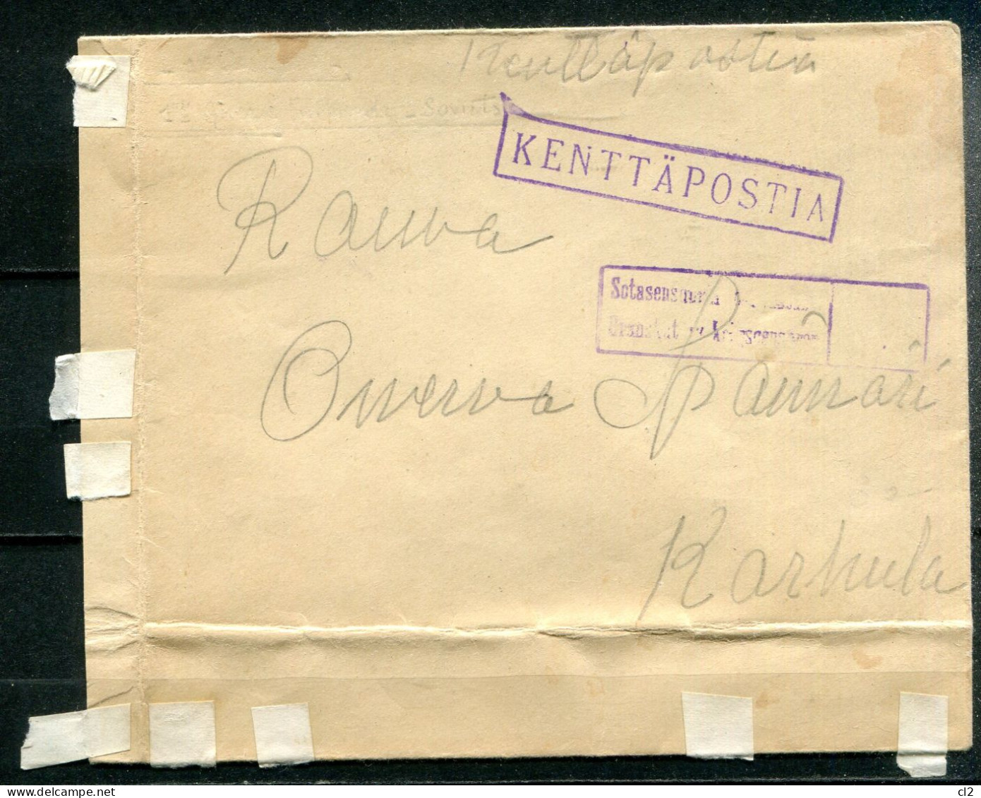 FINLANDE - Guerre D'Hiver (Talvisota) - Courrier Militaire (Kenttäpostia) Envoyé Du Front Etarrivé à KARKULA Le 15.IV.40 - Lettres & Documents