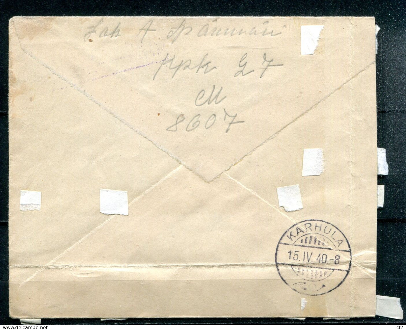 FINLANDE - Guerre D'Hiver (Talvisota) - Courrier Militaire (Kenttäpostia) Envoyé Du Front Etarrivé à KARKULA Le 15.IV.40 - Cartas & Documentos