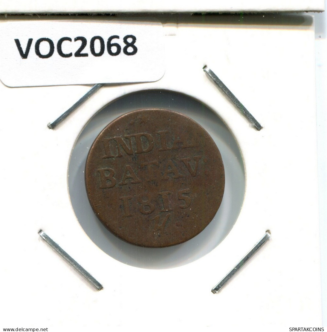 1815 BATAVIA VOC DUIT NEERLANDÉS NETHERLANDS Colonial Moneda #VOC2068.10.E.A - Indes Néerlandaises