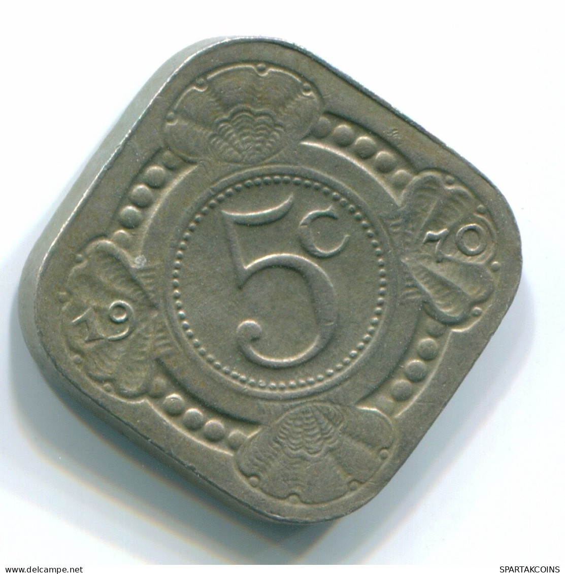 5 CENTS 1970 NIEDERLÄNDISCHE ANTILLEN Nickel Koloniale Münze #S12490.D.A - Antille Olandesi