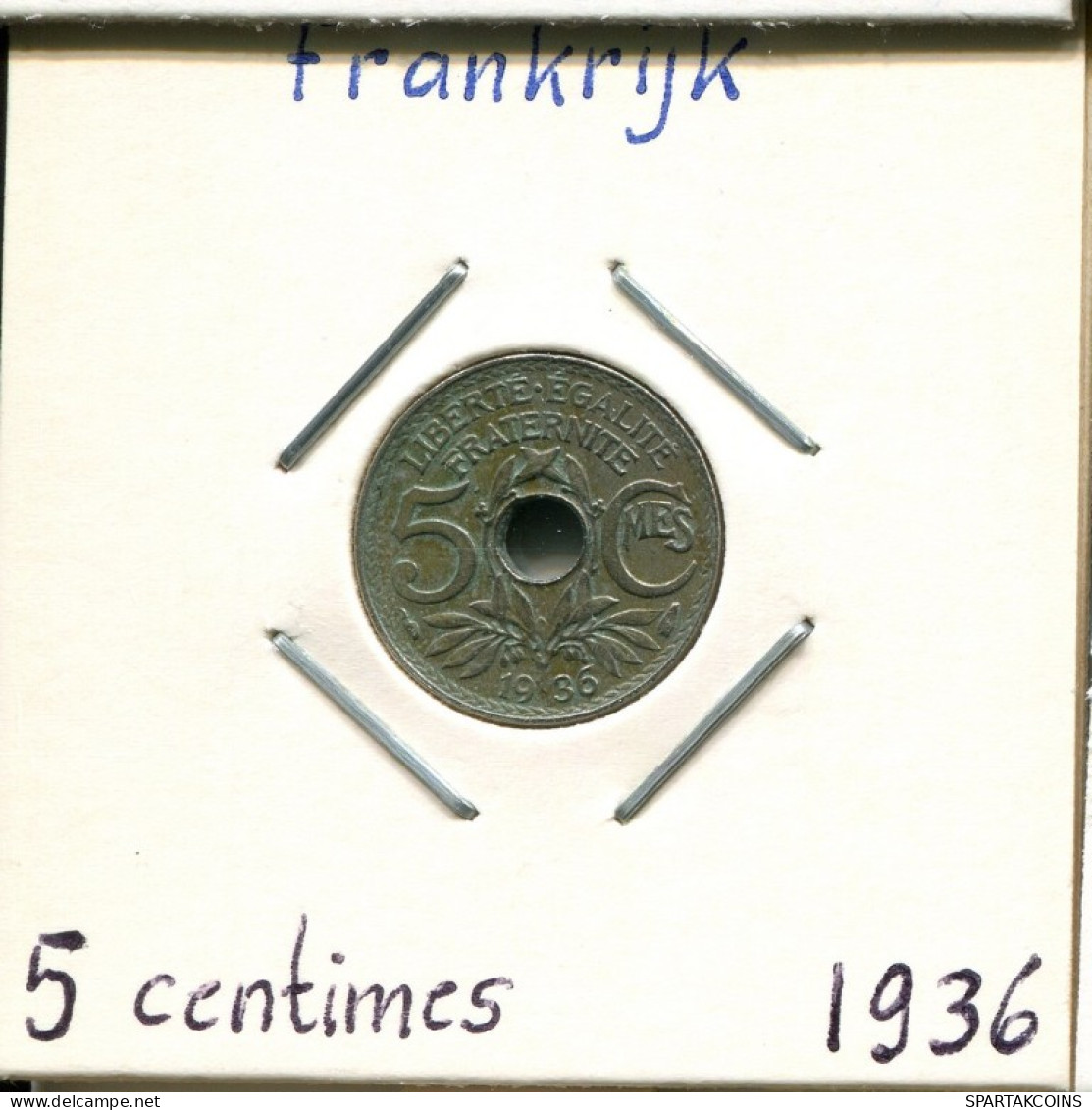 5 CENTIMES 1936 FRANCE Pièce Française #AM027.F.A - 5 Centimes