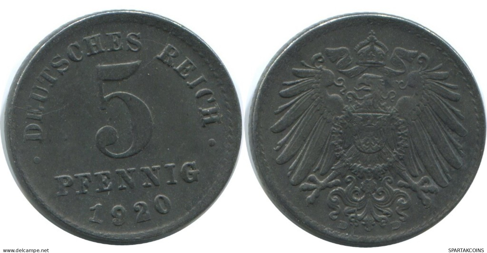 5 PFENNIG 1920 D ALLEMAGNE Pièce GERMANY #AE320.F.A - 5 Rentenpfennig & 5 Reichspfennig