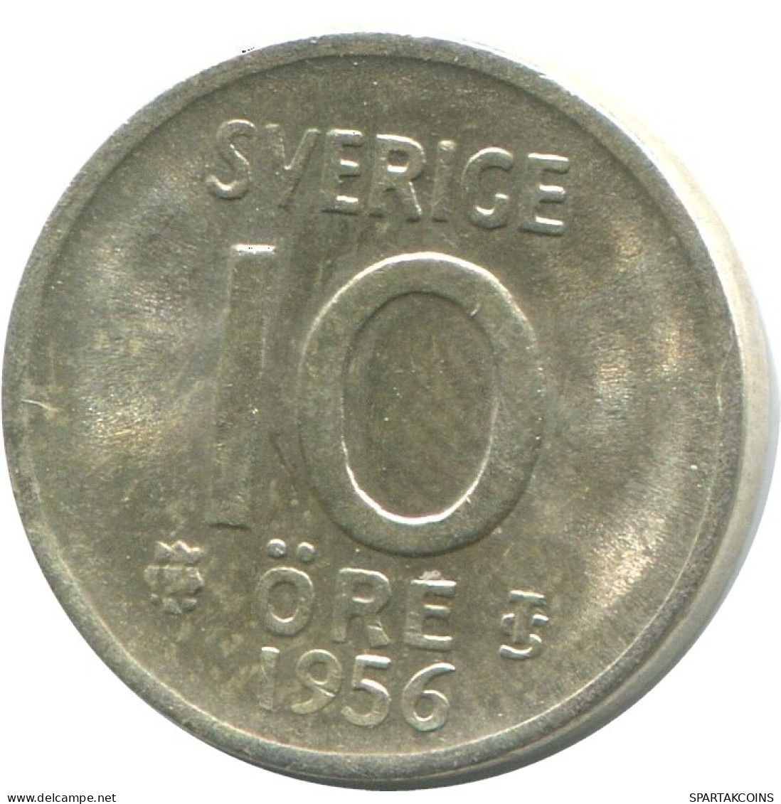 10 ORE 1956 SUÈDE SWEDEN ARGENT Pièce #AD110.2.F.A - Suecia