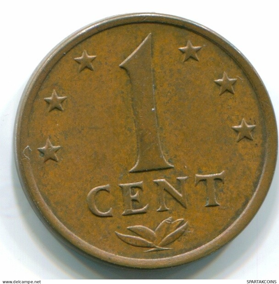 1 CENT 1977 ANTILLAS NEERLANDESAS Bronze Colonial Moneda #S10705.E.A - Antille Olandesi