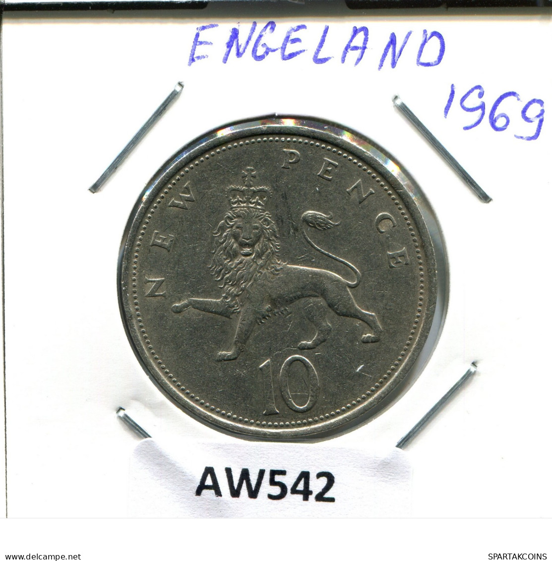 10 NEW PENCE 1969 UK GREAT BRITAIN Coin #AW542.U.A - Autres & Non Classés