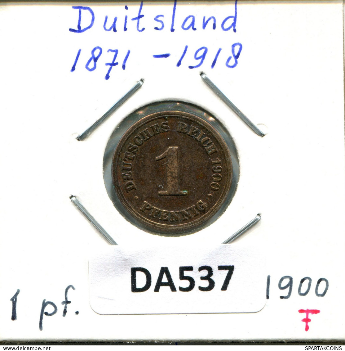 1 PFENNIG 1900 F ALEMANIA Moneda GERMANY #DA537.2.E.A - 1 Pfennig