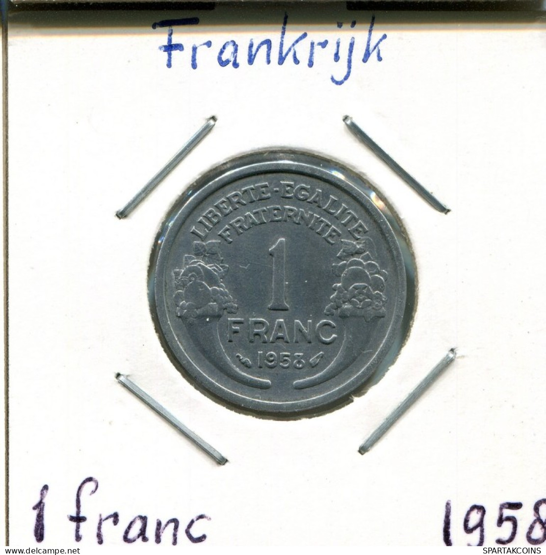 1 FRANC 1958 FRANCIA FRANCE Moneda #AM302.E.A - 1 Franc