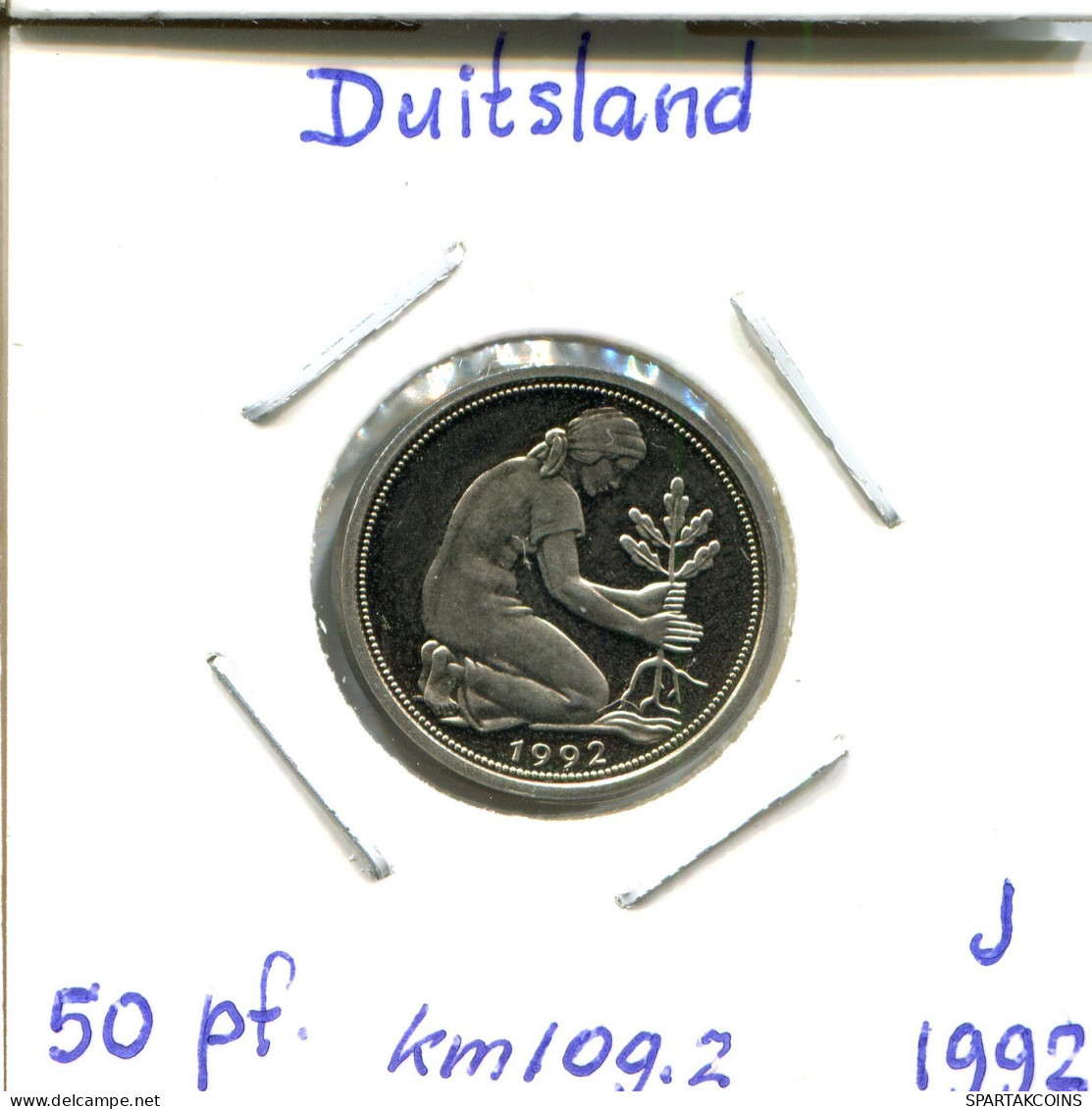 50 PFENNIG 1992 J BRD ALEMANIA Moneda GERMANY #DB649.E.A - 50 Pfennig