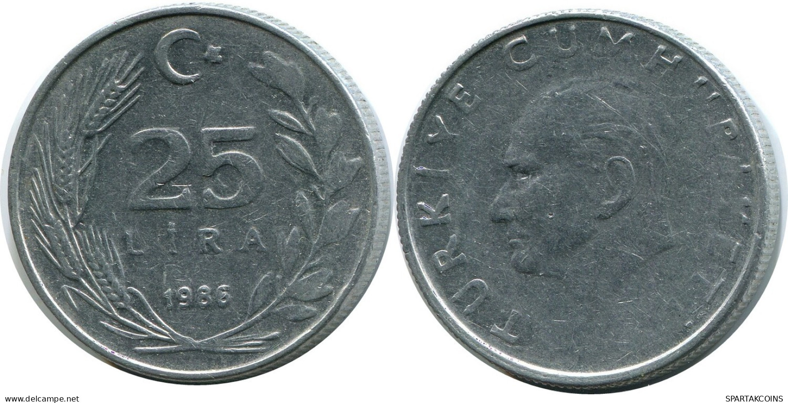 25 LIRA 1986 TURQUIA TURKEY Moneda #AR247.E.A - Turchia