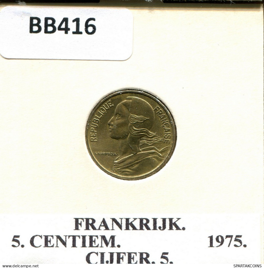 5 CENTIMES 1975 FRANCE Pièce #BB416.F.A - 5 Centimes