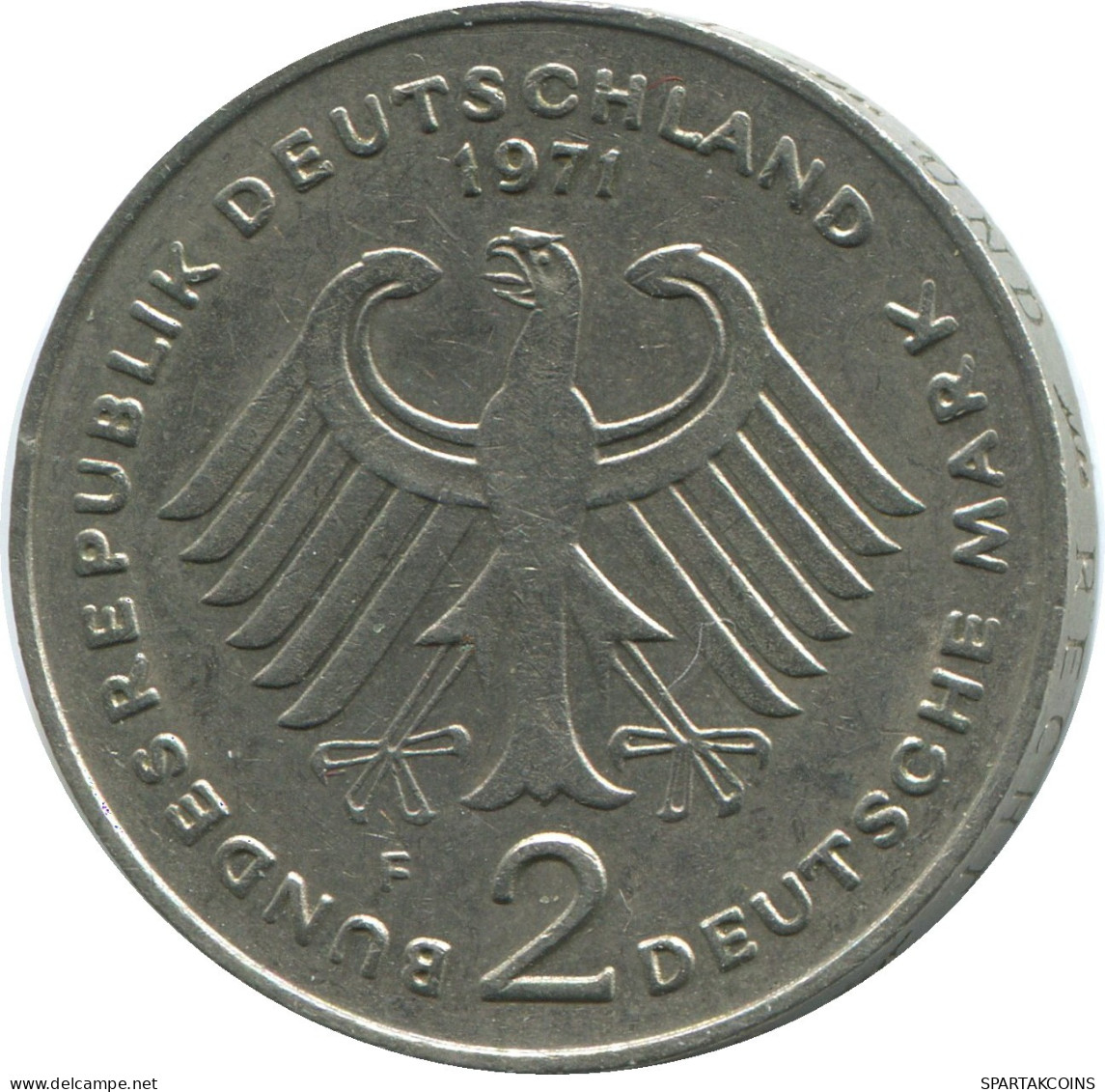 2 DM 1971 F BRD DEUTSCHLAND Münze GERMANY #DE10380.5.D.A - 2 Marchi