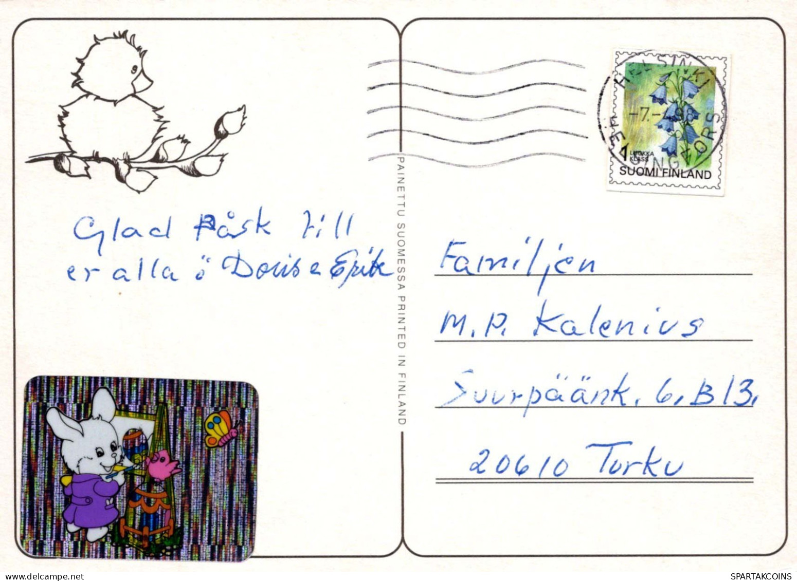 EASTER CHICKEN EGG Vintage Postcard CPSM #PBO766.A - Ostern