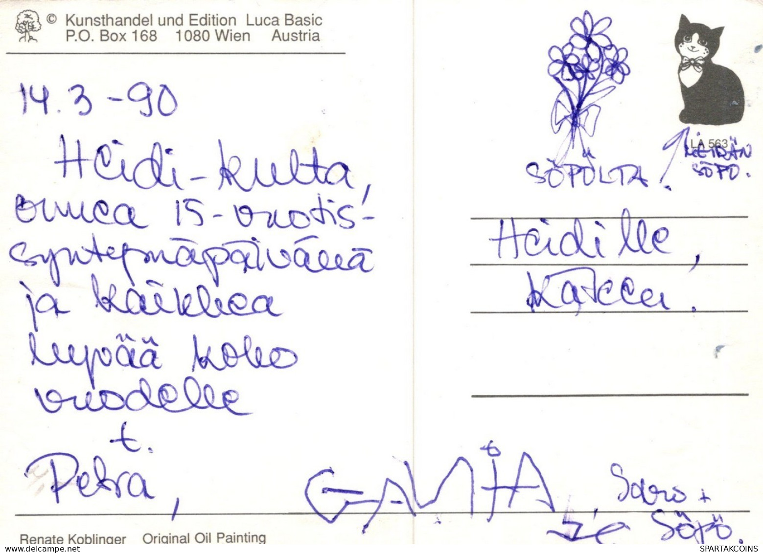 GATO GATITO Animales Vintage Tarjeta Postal CPSM #PAM092.A - Katzen