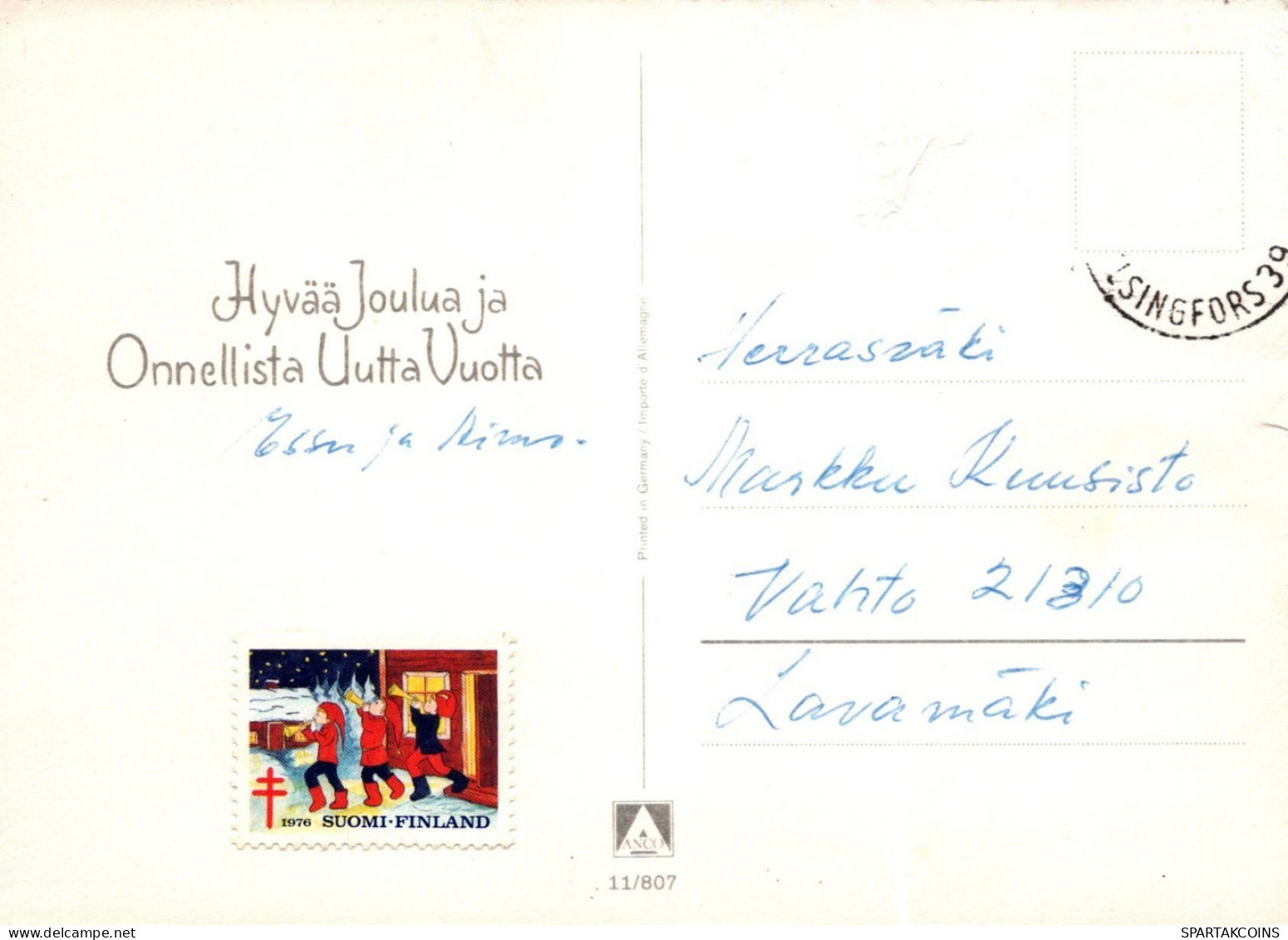 ANGEL CHRISTMAS Holidays Vintage Postcard CPSM #PAH951.A - Engelen
