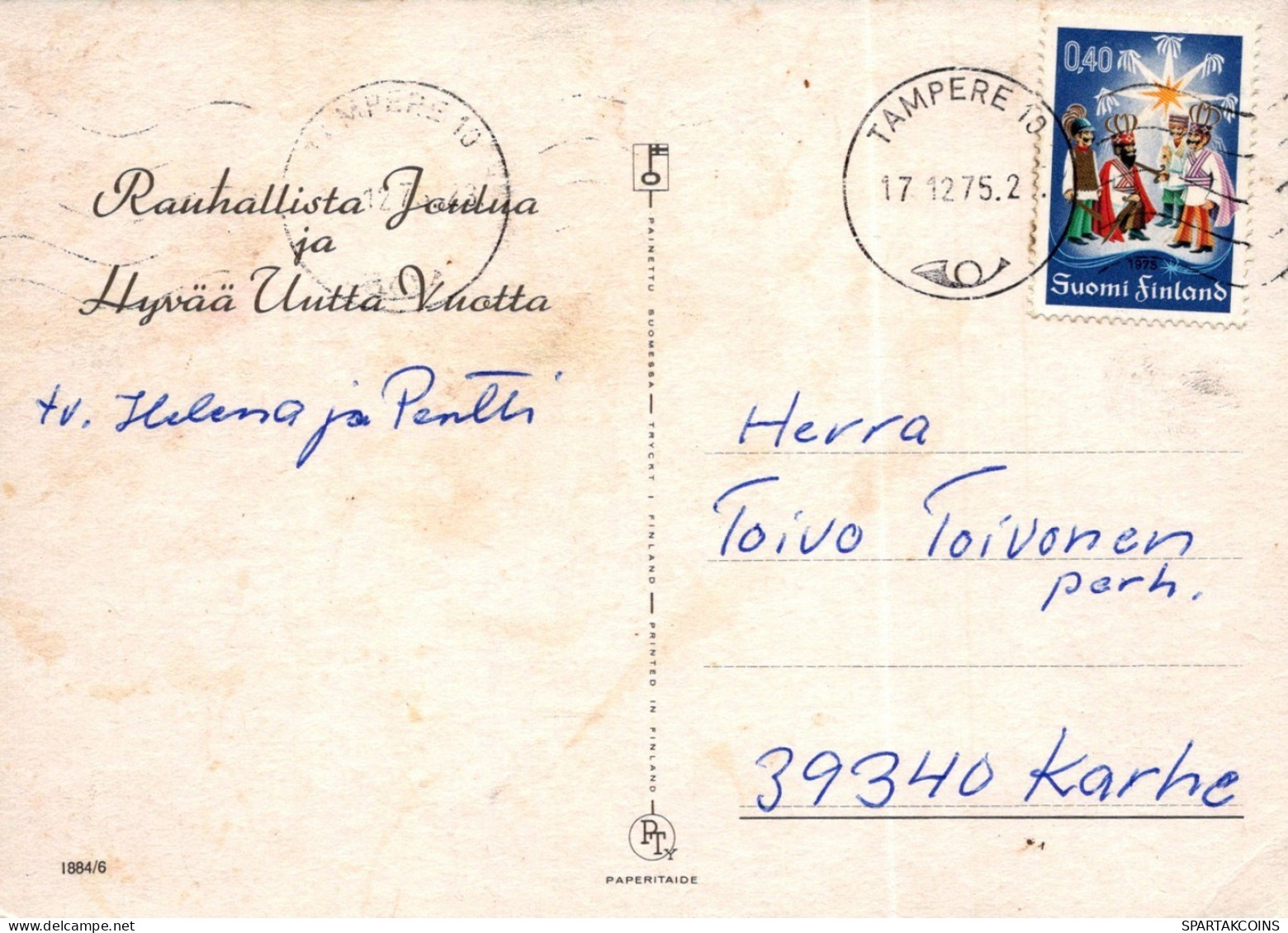 ÁNGEL NAVIDAD Vintage Tarjeta Postal CPSM #PAH764.A - Engel