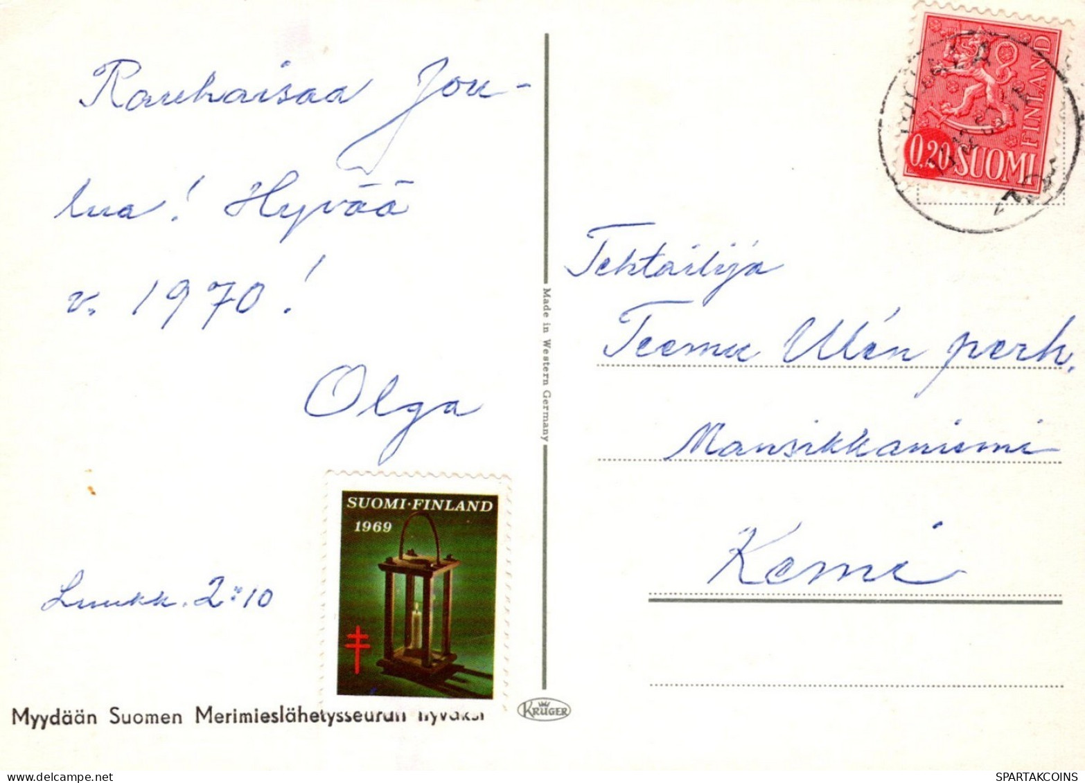 ANGEL CHRISTMAS Holidays Vintage Postcard CPSM #PAH688.A - Engelen