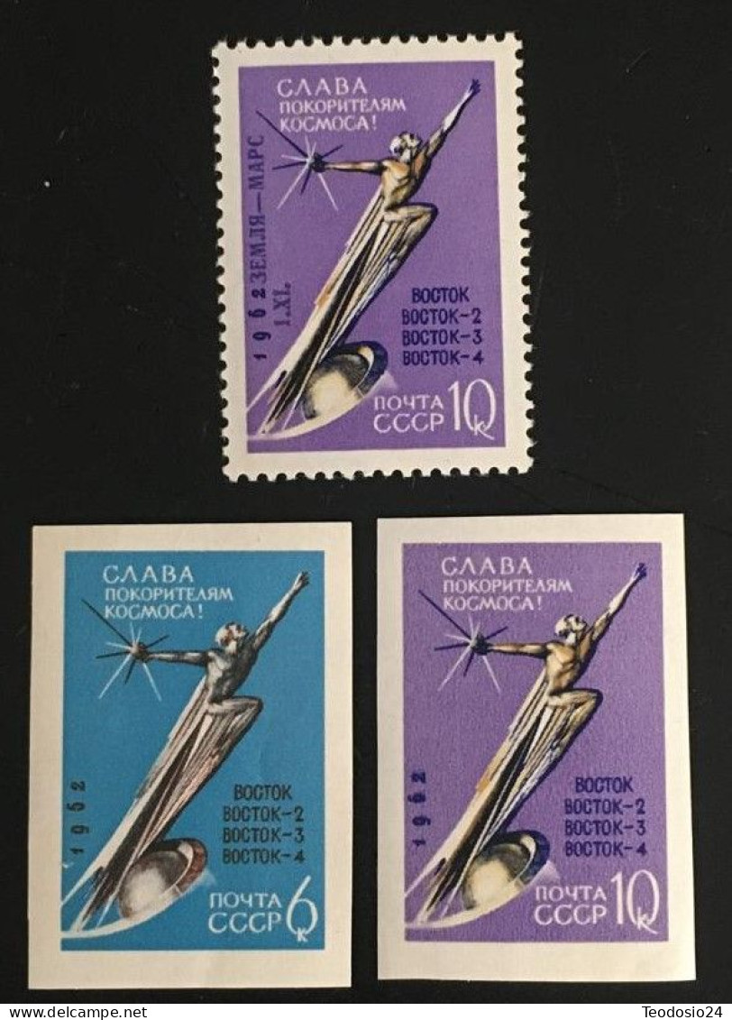 Russie 1962 Yt 2585/6 S/d + 2587 Serie Completa   ** - Unused Stamps