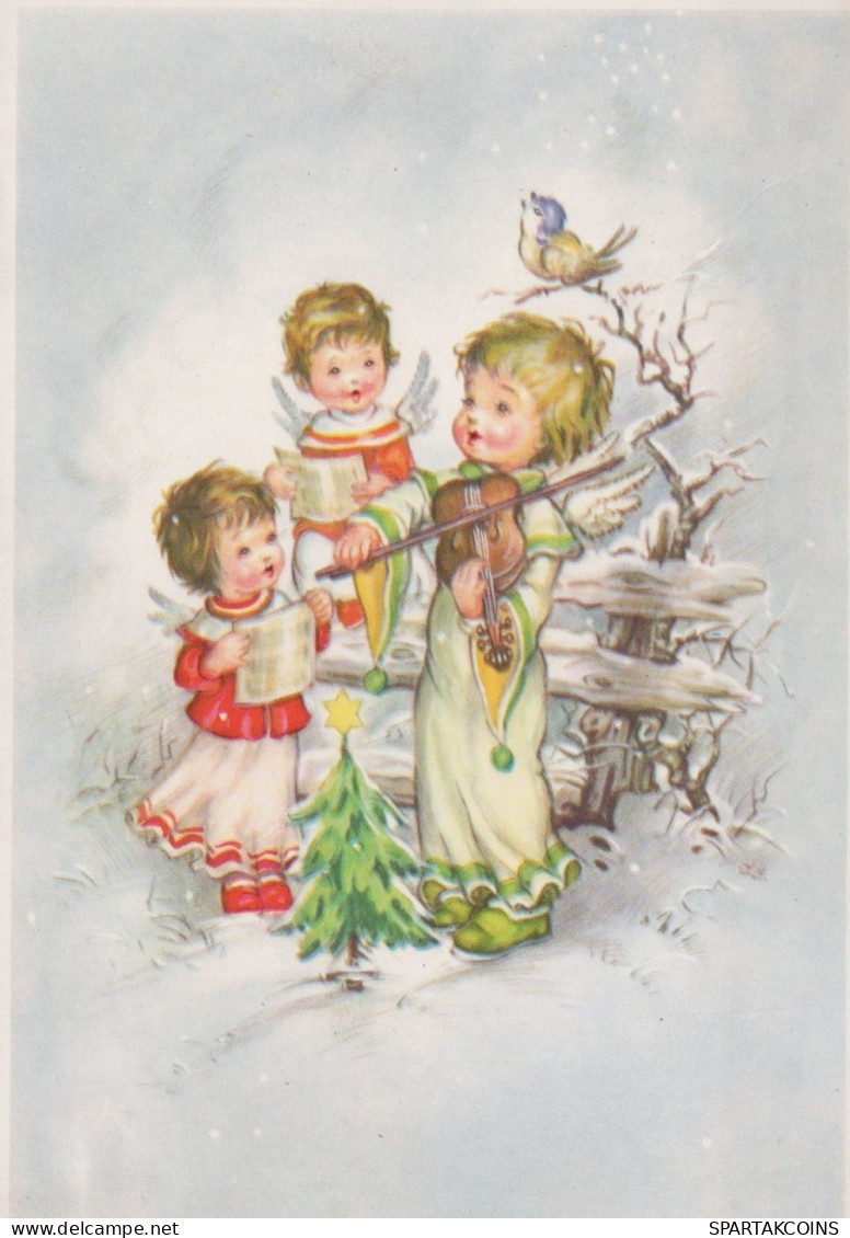 ANGELO Buon Anno Natale Vintage Cartolina CPSM #PAG920.A - Anges