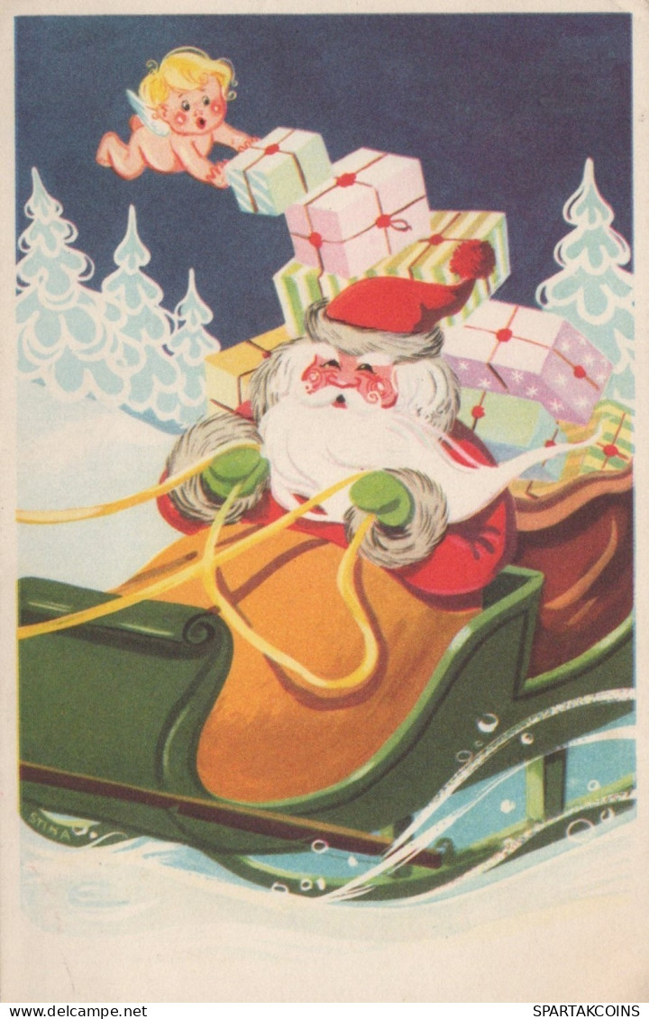ANGEL CHRISTMAS Holidays Vintage Postcard CPSMPF #PAG790.A - Angeli