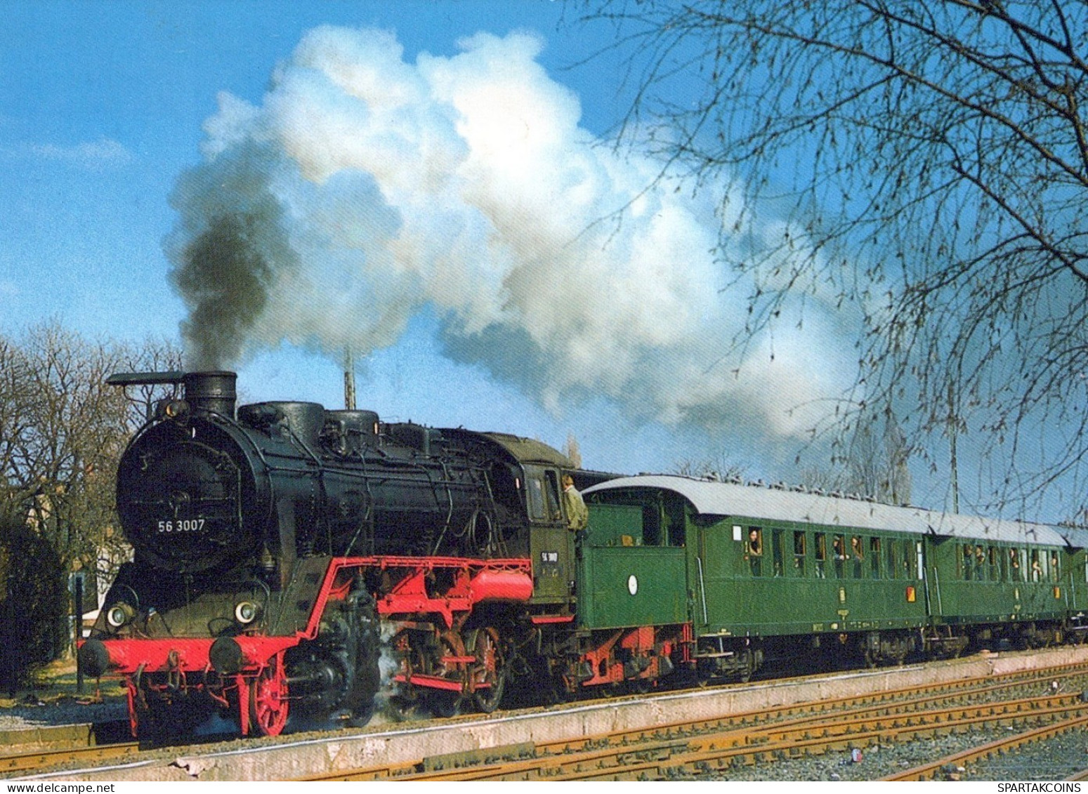 ZUG Schienenverkehr Eisenbahnen Vintage Ansichtskarte Postkarte CPSM #PAA994.A - Trains