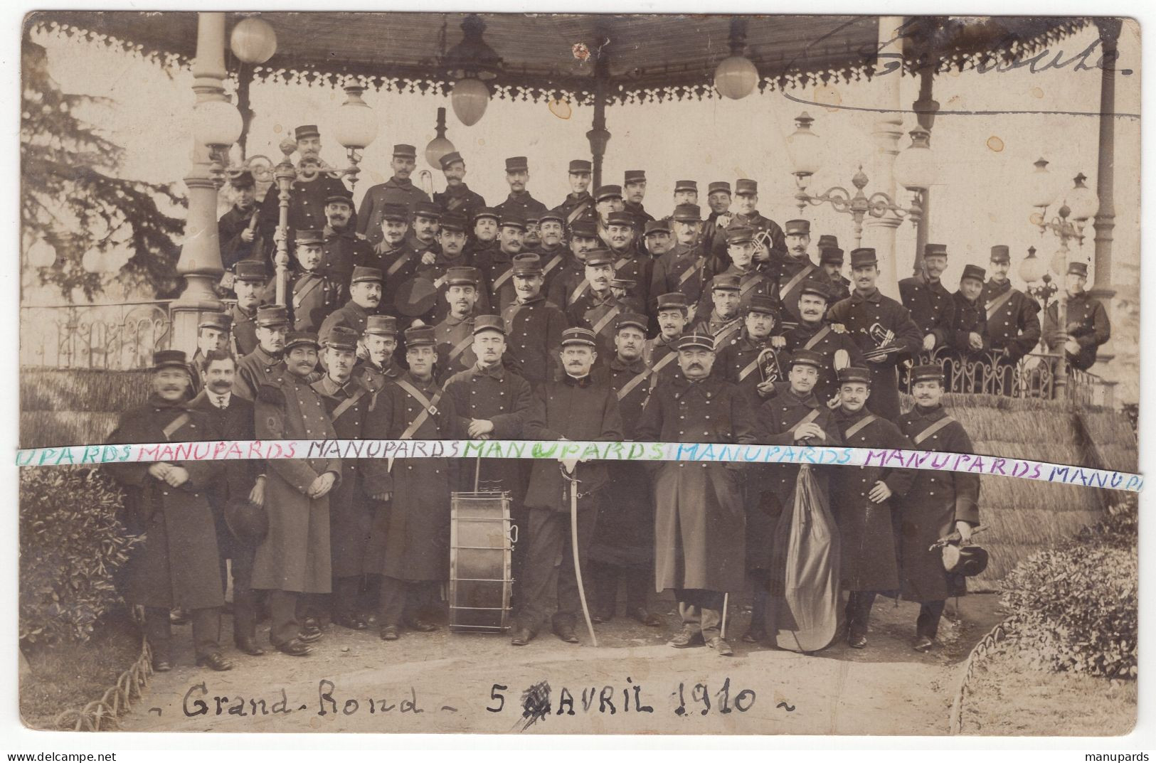 31 TOULOUSE / CARTE PHOTO / 1910 / GRAND ROND / KIOSQUE A MUSIQUE / MUSICIENS MILITAIRES / 83e REGIMENT D'INFANTERIE  RI - Toulouse